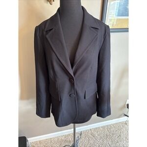 Coldwater Creek Jacket Black Woman Size 8 Poly